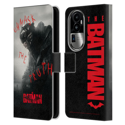 The Batman Posters Riddler Unmask The Truth Leather Book Wallet Case Cover For OPPO Reno10 Pro+