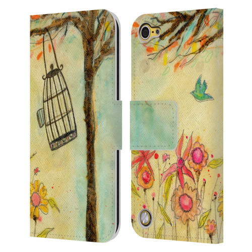 Wyanne Birds Free To Be Leather Book Wallet Case Cover For Apple iPod Touch 5G 5th Gen