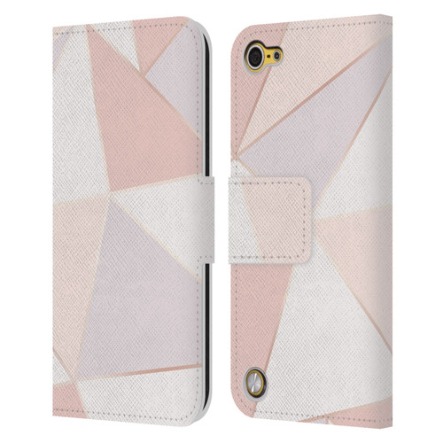 Alyn Spiller Rose Gold Geometry Leather Book Wallet Case Cover For Apple iPod Touch 5G 5th Gen