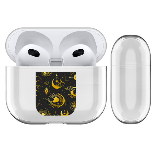 Haroulita Mixed Designs Sun Moon Star Clear Hard Crystal Cover Case for Apple AirPods 3 3rd Gen Charging Case