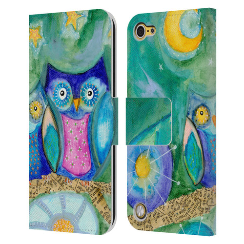 Wyanne Owl Wishing The Night Away Leather Book Wallet Case Cover For Apple iPod Touch 5G 5th Gen