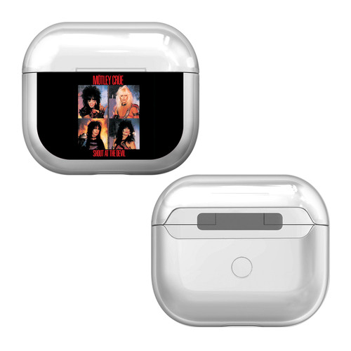 Motley Crue Albums Shout At The Devil Clear Hard Crystal Cover Case for Apple AirPods 3 3rd Gen Charging Case