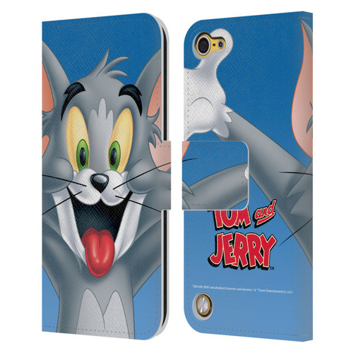 Tom and Jerry Full Face Tom Leather Book Wallet Case Cover For Apple iPod Touch 5G 5th Gen