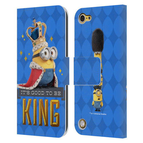 Minions Minion British Invasion King Bob Leather Book Wallet Case Cover For Apple iPod Touch 5G 5th Gen