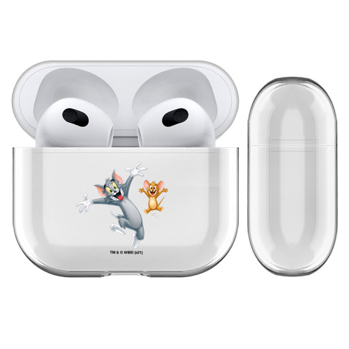 Tom and Jerry Graphics Characters Clear Hard Crystal Cover Case for Apple AirPods 3 3rd Gen Charging Case