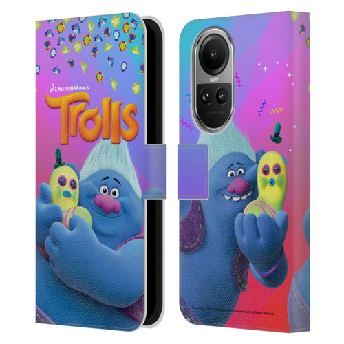 Trolls Snack Pack Biggie & Mr. Dinkles Leather Book Wallet Case Cover For OPPO Reno10 5G / Reno10 Pro 5G