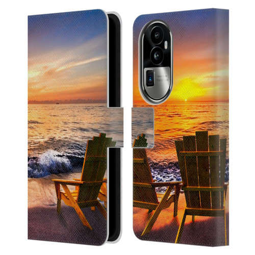 Celebrate Life Gallery Beaches 2 Sea Dreams III Leather Book Wallet Case Cover For OPPO Reno10 Pro+