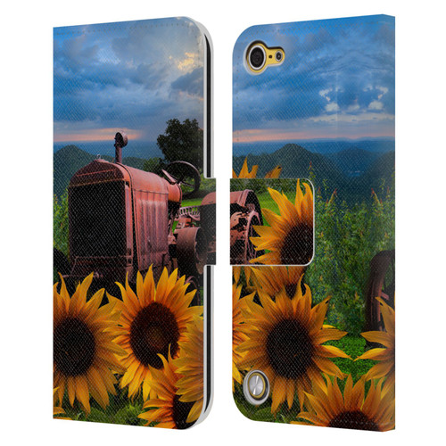 Celebrate Life Gallery Florals Tractor Heaven Leather Book Wallet Case Cover For Apple iPod Touch 5G 5th Gen
