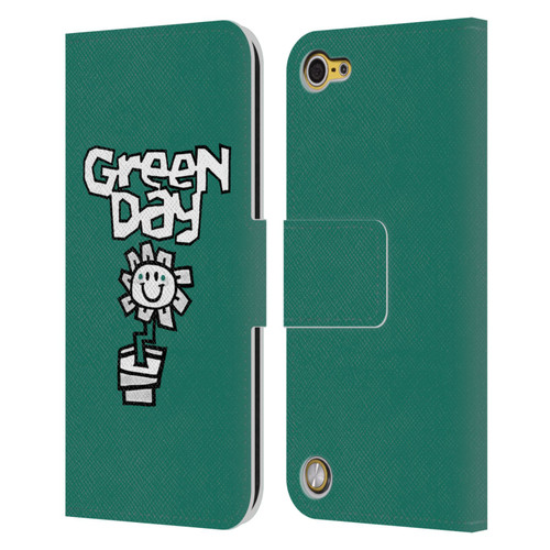 Green Day Graphics Flower Leather Book Wallet Case Cover For Apple iPod Touch 5G 5th Gen