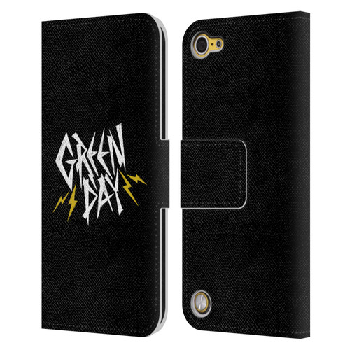 Green Day Graphics Bolts Leather Book Wallet Case Cover For Apple iPod Touch 5G 5th Gen