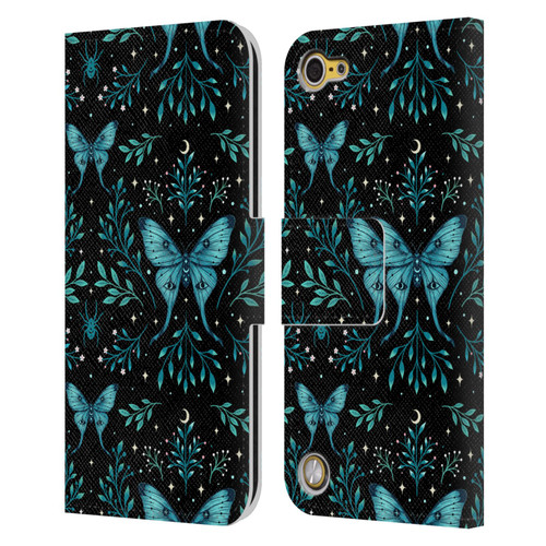 Episodic Drawing Art Butterfly Pattern Leather Book Wallet Case Cover For Apple iPod Touch 5G 5th Gen