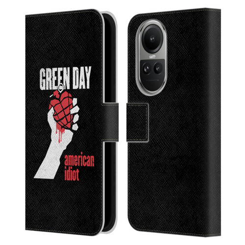 Green Day Graphics American Idiot Leather Book Wallet Case Cover For OPPO Reno10 5G / Reno10 Pro 5G