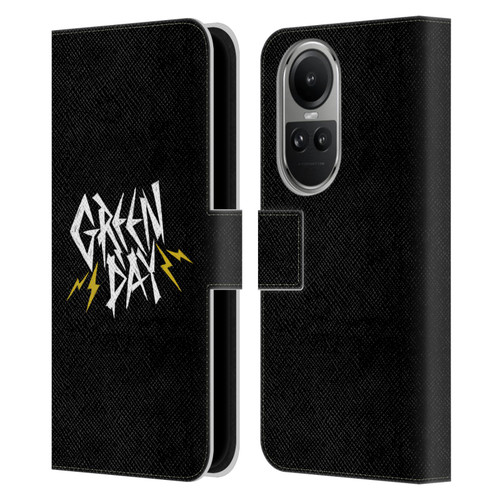 Green Day Graphics Bolts Leather Book Wallet Case Cover For OPPO Reno10 5G / Reno10 Pro 5G
