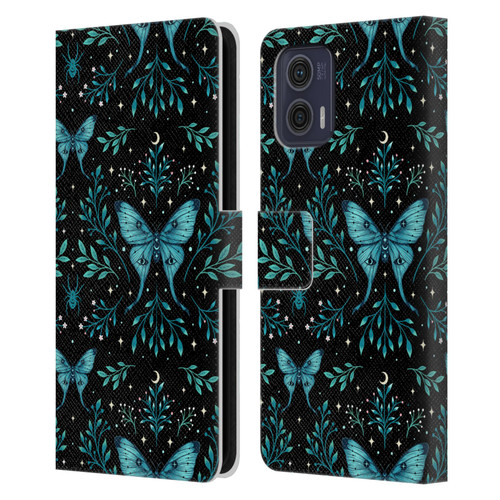 Episodic Drawing Art Butterfly Pattern Leather Book Wallet Case Cover For Motorola Moto G73 5G