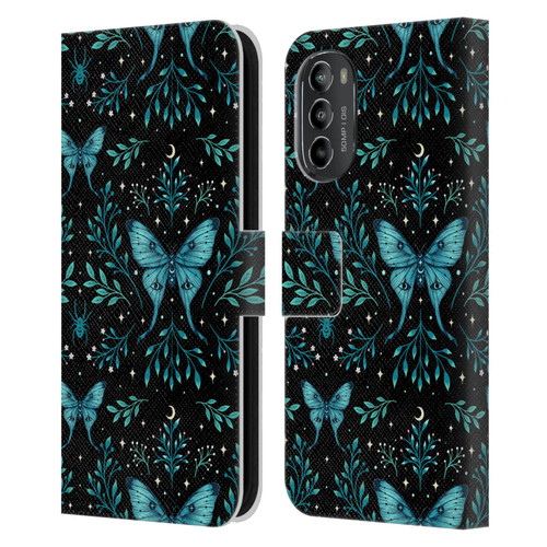 Episodic Drawing Art Butterfly Pattern Leather Book Wallet Case Cover For Motorola Moto G82 5G