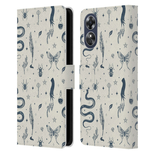 Episodic Drawing Art Mystical Collection Leather Book Wallet Case Cover For OPPO A17