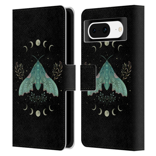 Episodic Drawing Illustration Animals Luna And Moth Leather Book Wallet Case Cover For Google Pixel 8