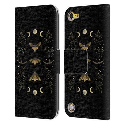 Episodic Drawing Illustration Animals Death Head Moth Night Leather Book Wallet Case Cover For Apple iPod Touch 5G 5th Gen