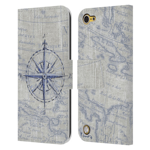 Paul Brent Nautical Vintage Compass Leather Book Wallet Case Cover For Apple iPod Touch 5G 5th Gen