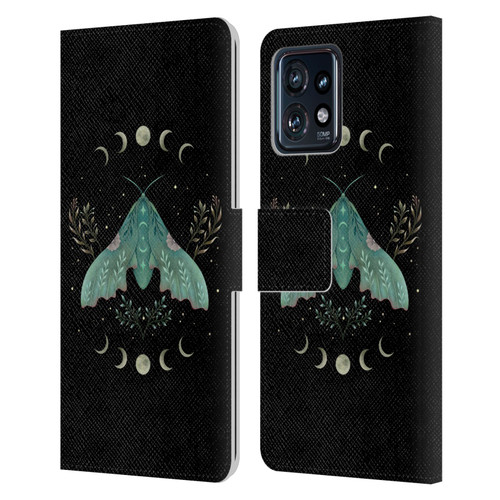 Episodic Drawing Illustration Animals Luna And Moth Leather Book Wallet Case Cover For Motorola Moto Edge 40 Pro