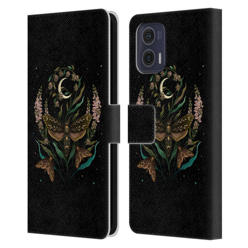 Episodic Drawing Illustration Animals Death Head Leather Book Wallet Case Cover For Motorola Moto G73 5G