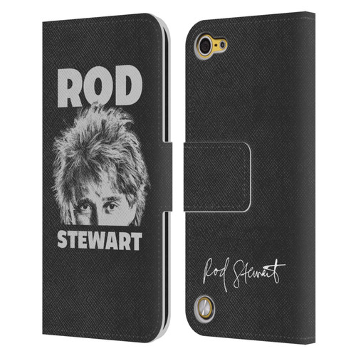 Rod Stewart Art Black And White Leather Book Wallet Case Cover For Apple iPod Touch 5G 5th Gen