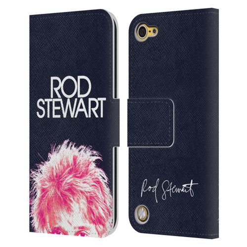 Rod Stewart Art Neon Leather Book Wallet Case Cover For Apple iPod Touch 5G 5th Gen