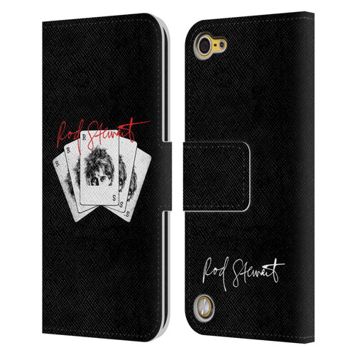 Rod Stewart Art Poker Hand Leather Book Wallet Case Cover For Apple iPod Touch 5G 5th Gen