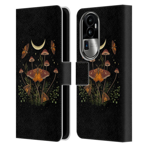 Episodic Drawing Illustration Animals Autumn Light Underwings Leather Book Wallet Case Cover For OPPO Reno10 Pro+
