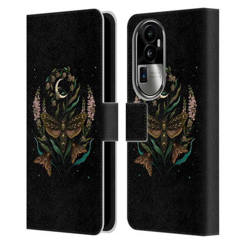 Episodic Drawing Illustration Animals Death Head Leather Book Wallet Case Cover For OPPO Reno10 Pro+