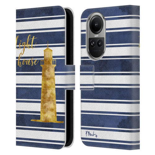 Paul Brent Nautical Lighthouse Leather Book Wallet Case Cover For OPPO Reno10 5G / Reno10 Pro 5G