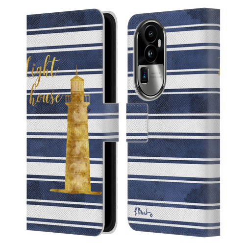 Paul Brent Nautical Lighthouse Leather Book Wallet Case Cover For OPPO Reno10 Pro+