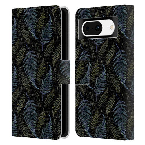 Episodic Drawing Pattern Leaves Leather Book Wallet Case Cover For Google Pixel 8