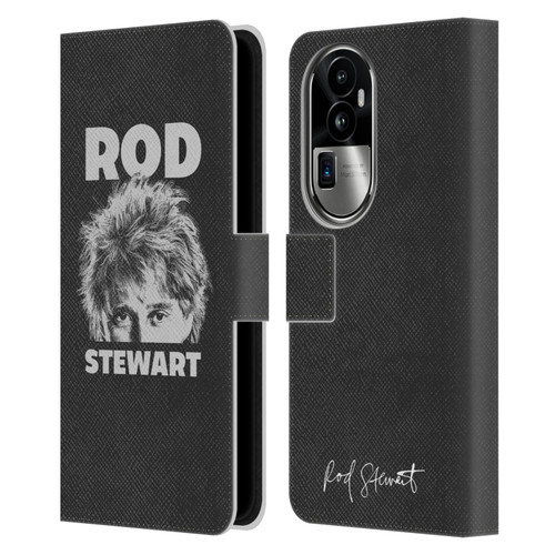 Rod Stewart Art Black And White Leather Book Wallet Case Cover For OPPO Reno10 Pro+