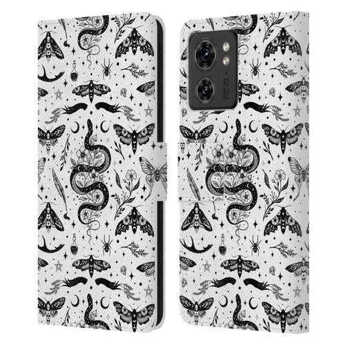 Episodic Drawing Pattern Flash Tattoo Leather Book Wallet Case Cover For Motorola Moto Edge 40