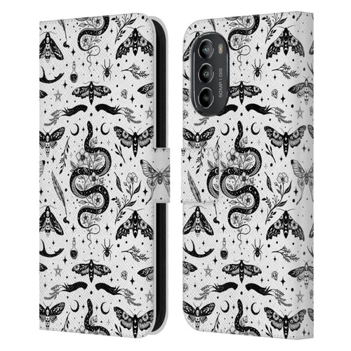 Episodic Drawing Pattern Flash Tattoo Leather Book Wallet Case Cover For Motorola Moto G82 5G