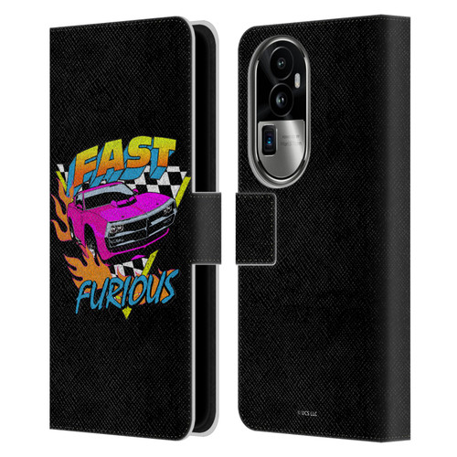 Fast & Furious Franchise Fast Fashion Car In Retro Style Leather Book Wallet Case Cover For OPPO Reno10 Pro+