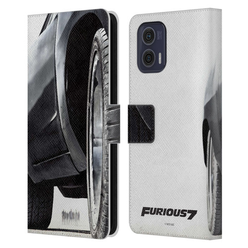 Fast & Furious Franchise Key Art Furious Tire Leather Book Wallet Case Cover For Motorola Moto G73 5G