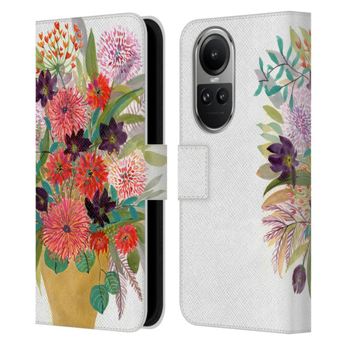 Suzanne Allard Floral Art Celebration Leather Book Wallet Case Cover For OPPO Reno10 5G / Reno10 Pro 5G