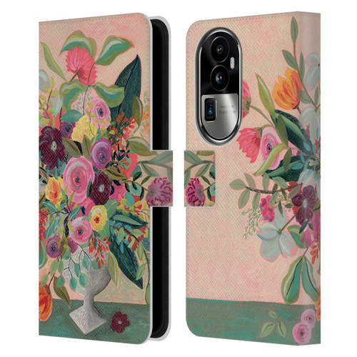 Suzanne Allard Floral Art Floral Centerpiece Leather Book Wallet Case Cover For OPPO Reno10 Pro+