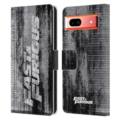 Fast & Furious Franchise Logo Art Tire Skid Marks Leather Book Wallet Case Cover For Google Pixel 7a