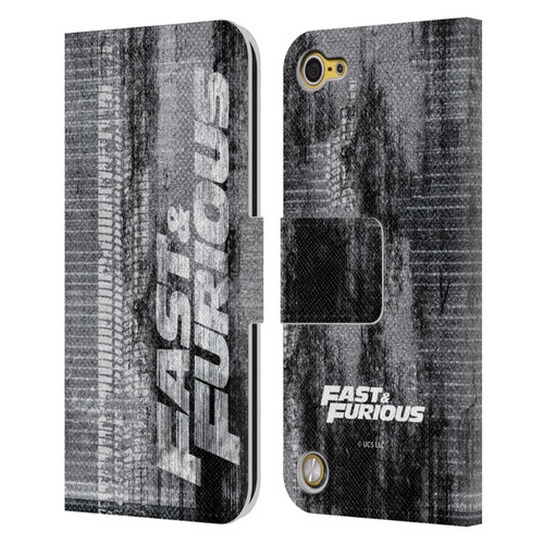 Fast & Furious Franchise Logo Art Tire Skid Marks Leather Book Wallet Case Cover For Apple iPod Touch 5G 5th Gen