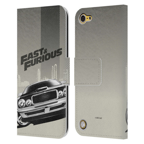 Fast & Furious Franchise Logo Art Halftone Car Leather Book Wallet Case Cover For Apple iPod Touch 5G 5th Gen