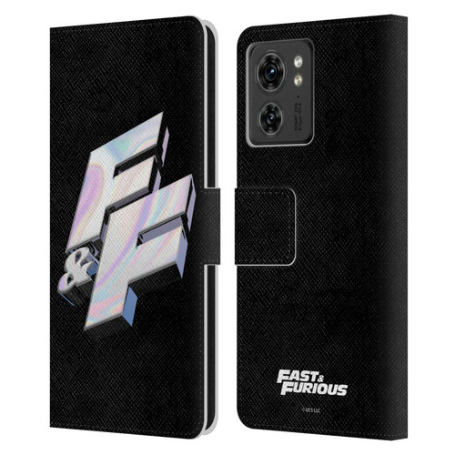 Fast & Furious Franchise Logo Art F&F 3D Leather Book Wallet Case Cover For Motorola Moto Edge 40