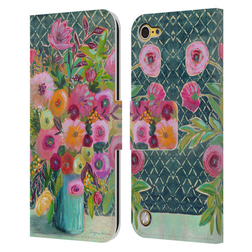 Suzanne Allard Floral Graphics Hope Springs Leather Book Wallet Case Cover For Apple iPod Touch 5G 5th Gen