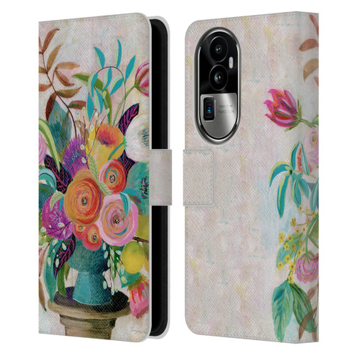 Suzanne Allard Floral Graphics Charleston Glory Leather Book Wallet Case Cover For OPPO Reno10 Pro+