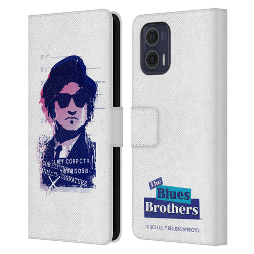 The Blues Brothers Graphics Jake Leather Book Wallet Case Cover For Motorola Moto G73 5G