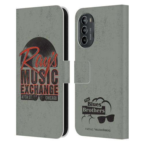 The Blues Brothers Graphics Ray's Music Exchange Leather Book Wallet Case Cover For Motorola Moto G82 5G