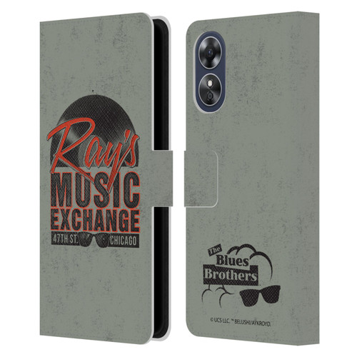The Blues Brothers Graphics Ray's Music Exchange Leather Book Wallet Case Cover For OPPO A17