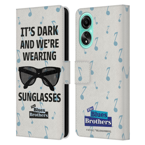 The Blues Brothers Graphics Sunglasses Leather Book Wallet Case Cover For OPPO A78 5G